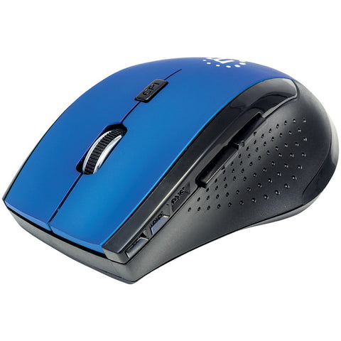 Manhattan Curve Wireless Optical Mouse (blue And Black)
