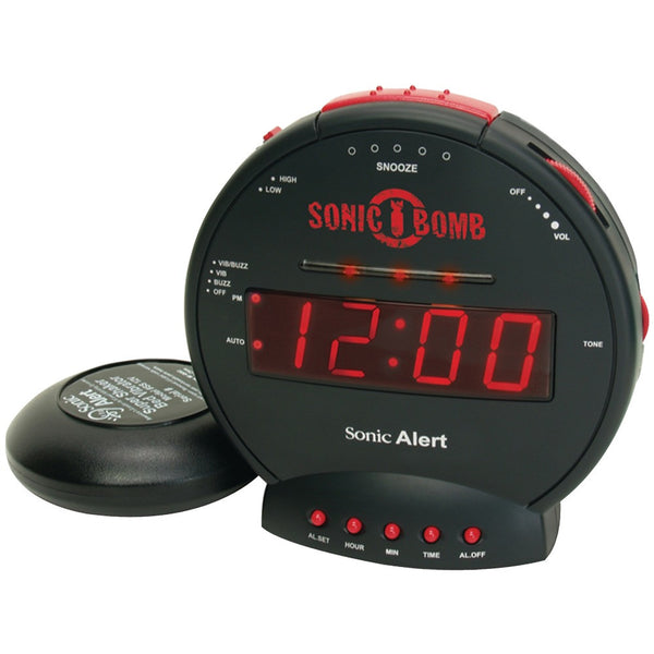 Sonic Alert Sonic Bomb Alarm Clock With Super Shaker