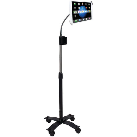 Cta Digital Ipad And Tablet Compact Security Gooseneck Floor Stand With Lock-&-key Security System