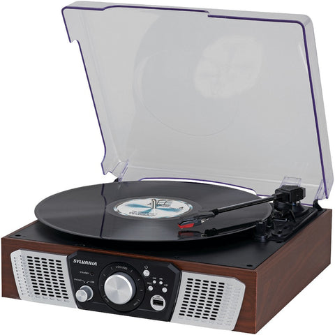 Sylvania Turntable With 2 Built-in Speakers & Usb Playback