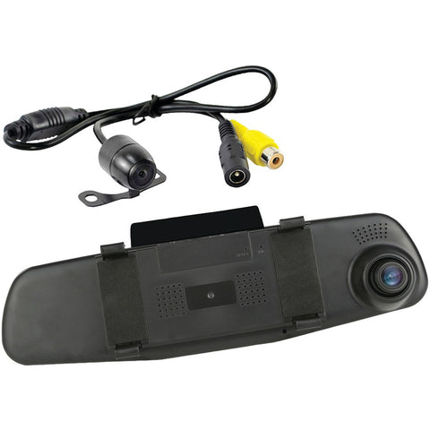 Pyle Hd Dvr Dash Cam & Rearview Camera System With Dual Cameras
