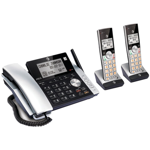 Att 2-handset Corded And Cordless Answering System