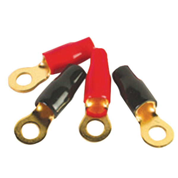 Db Link 8-gauge 5 And 16&#34; Gold-plated Ring Terminals 4 Pk