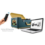 Pyle Home Bluetooth Vintage Suitcase-style Turntable Speaker System With Cd Player
