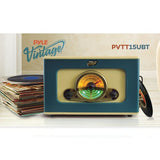 Pyle Home Bluetooth Vintage Suitcase-style Turntable Speaker System With Cd Player