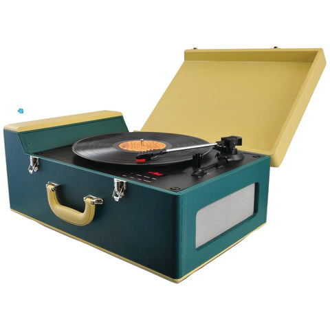 Pyle Home Bluetooth Vintage Suitcase-style Turntable Speaker System With Cd Player