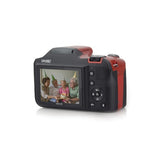 Minolta 20.0-megapixel 1080p Full Hd Wi-fi Mn35z Bridge Camera With 35x Zoom (red)