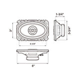 Pioneer G-series 4" X 6" 200-watt 2-way Coaxial Speakers