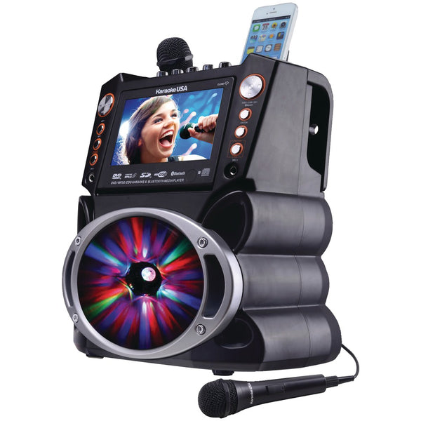 Karaoke Usa™ Bluetooth Karaoke Machine With Synchronized Leds