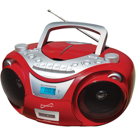 Supersonic Portable Bluetooth Audio System (red)