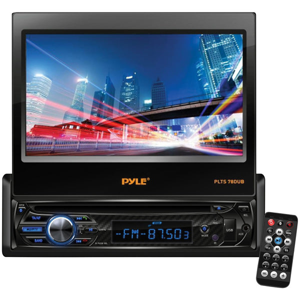 Pyle 7" Single-din In-dash Dvd Receiver With Motorized Fold-out Touchscreen & Bluetooth
