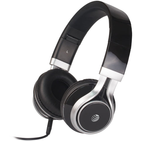 At&t Stereo Over-ear Headphones With Microphone (black)