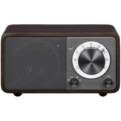 Sangean Wr-7 Series Mini Wood-cabinet Bluetooth Speaker With Fm Tuner (dark Cherry)