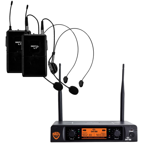 Nady Dual-transmitter Digital Wireless Microphone System (2 Digital Lt Hm-3 Headsets)