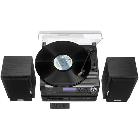 Jensen 3-speed Stereo Turntable Cd Recording System With Cassette Player, Am And Fm Stereo Radio & Mp3 Encoding