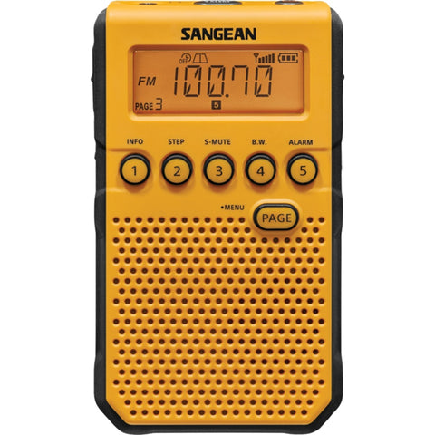 Sangean Am And Fm Weather Alert Pocket Radio (yellow)