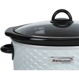 Brentwood Appliances 4.5-quart Scallop Pattern Slow Cooker (white)