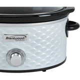 Brentwood Appliances 4.5-quart Scallop Pattern Slow Cooker (white)