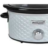 Brentwood Appliances 4.5-quart Scallop Pattern Slow Cooker (white)