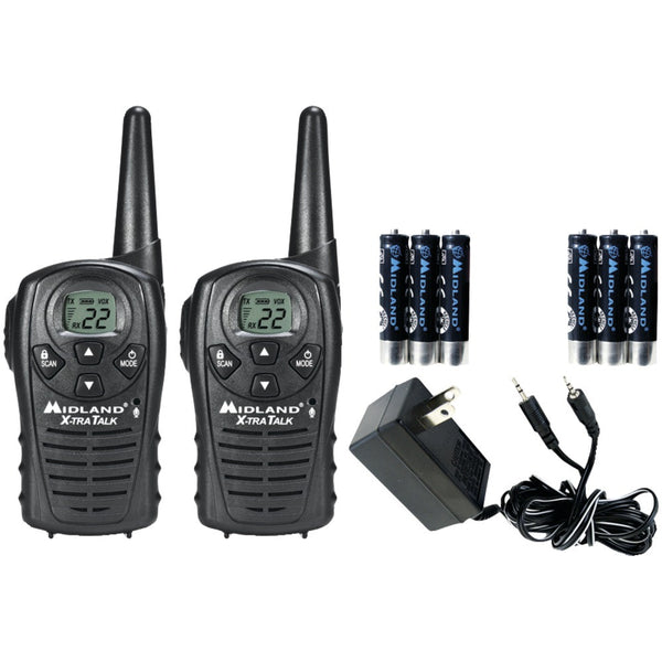 Midland 18-mile Gmrs Radio Pair Value Pack With Charger & Rechargeable Batteries