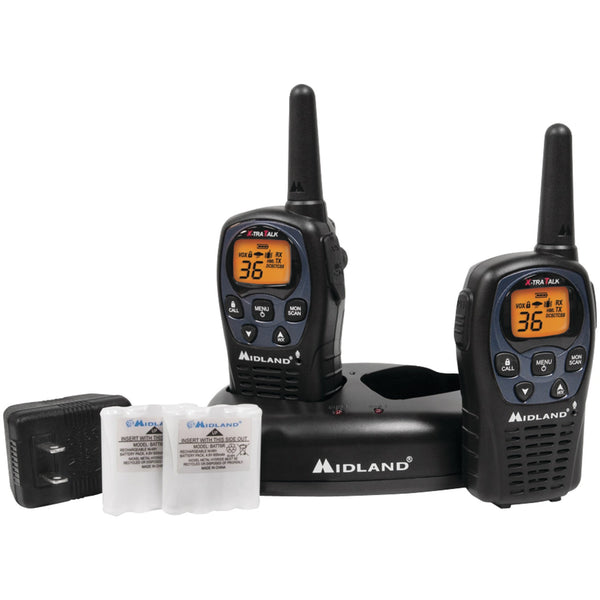 Midland 26-mile Gmrs Radio Pair Pack With Drop-in Charger & Rechargeable Batteries