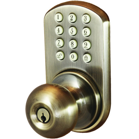 Morning Industry Inc Touchpad Electronic Doorknob (antique Brass)