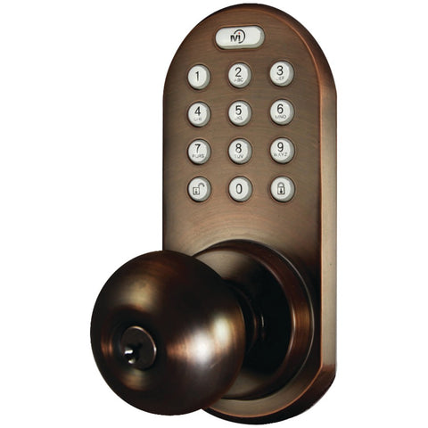 Morning Industry Inc 3-in-1 Remote Control & Touchpad Doorknob (oil Rubbed Bronze)