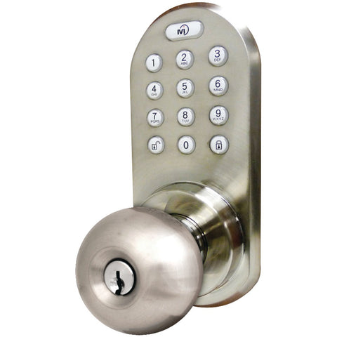 Morning Industry Inc 3-in-1 Remote Control & Touchpad Doorknob (satin Nickel)
